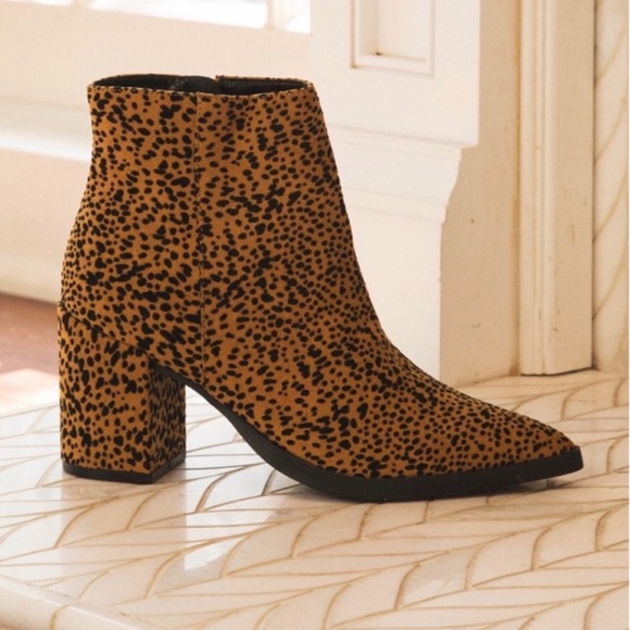 😍restock Camel / Black Leopard Ankle Booties - Picture 2 of 8